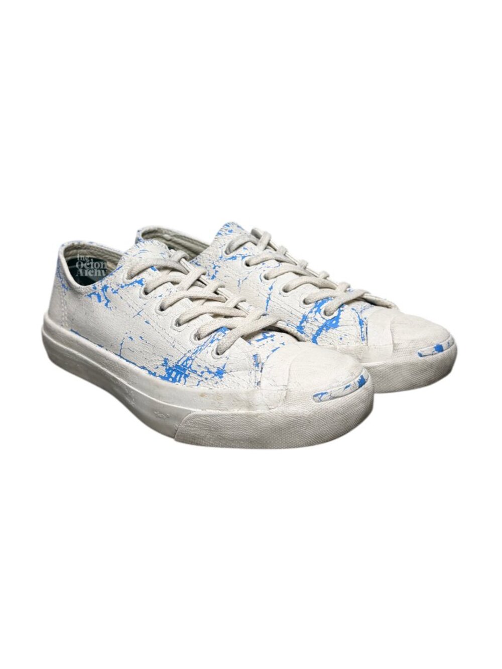 Size 6.5 Maison Margiela x Converse Jack Purcell Low Paint Crack - White Azure